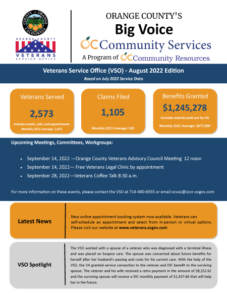 Big Voice Newsletter - August 2022